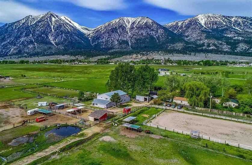 the Sierra Nevada mountain range as seen from Nevada